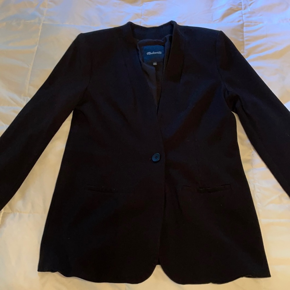 Madewell black suit blazer